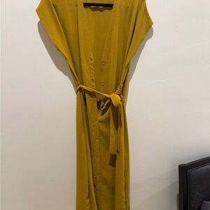 Zara Mustard Crew Neck Tee